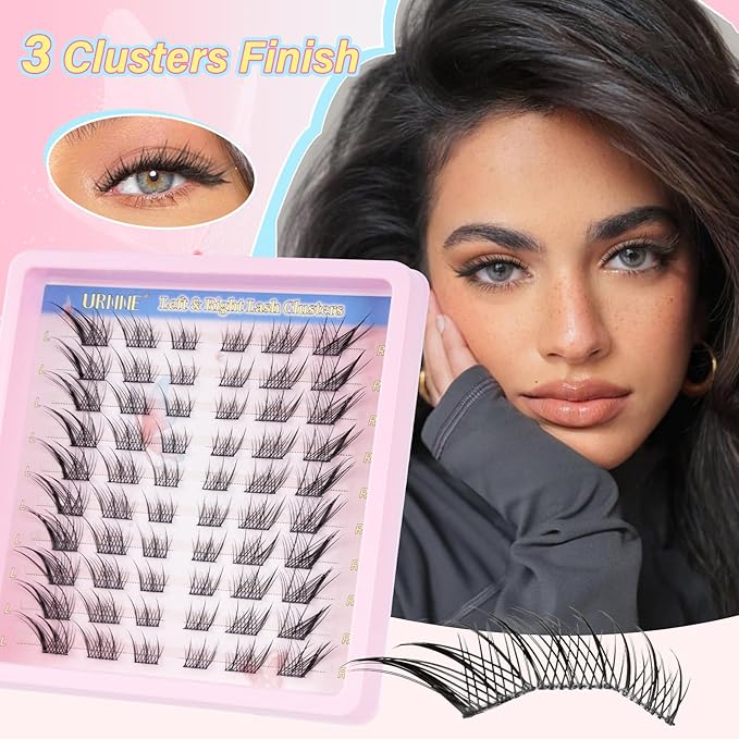 Manga Lashes Fluffy Faux Mink Lashes Natural Look 10 Pairs Wispy False Eyelashes C Curl Anime Lashes (Wispy02)