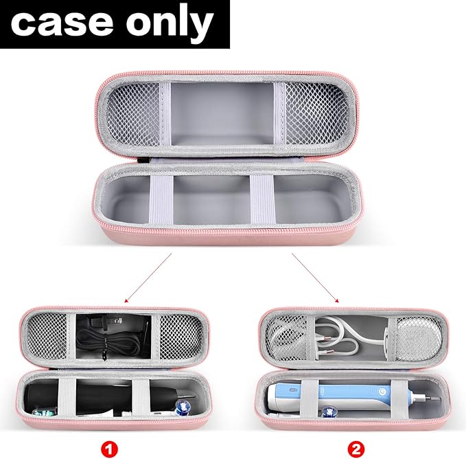 GWCASE Toothbrush Travel Case Compatible with Oral-B Pro 1000 2000 3000 3500 5000 7500/ for Philips Sonicare ProtectiveClean 4100 6100 5100 6500 7500 Rechargeable Electric Toothbrush (Box Only) -Gold