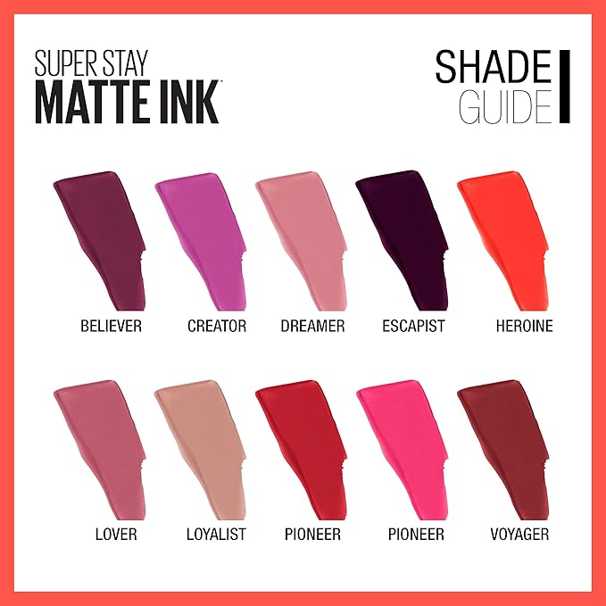 Maybelline SuperStay Matte Ink Liquid Lipstick, Loyalist, Pack of 2