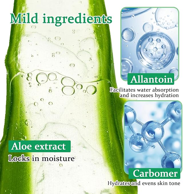 WENJLYJ 8PCS Aloe Vera Gel for Face & Skin,Organic Aloe Vera Gel,Hydrating After Sun Cream for Travel Size,Moisturizing Lotion for Skincare,After Sun Lotion for All Skin Type(A)