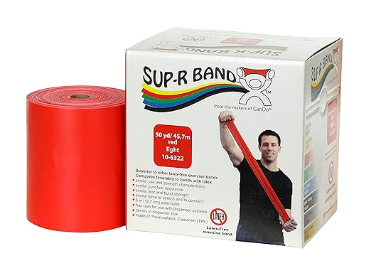 CanDo 10-6322 Sup-R Latex Free Exercise Band 50yds Length,