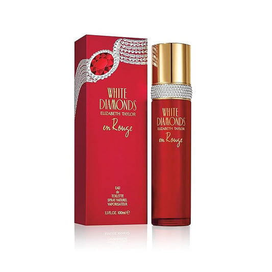 Elizabeth Taylor Women's Perfume, White Diamonds En Rouge, Eau De Toilette EDT Spray, 3.3 Fl Oz
