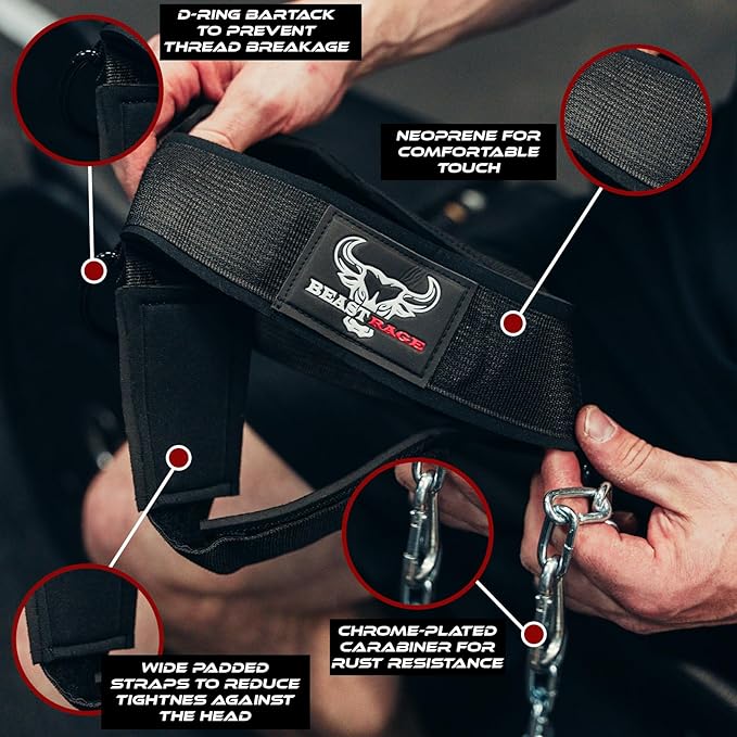 BEAST RAGE Neck Harness for Men 30 inches