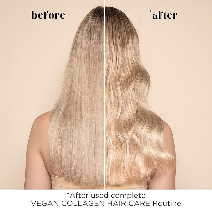 Pacifica Vegan Collagen Leave-In Repair Hair Mask – Leave-In Conditioner Treatment for Dry Damaged Hair, Hydrating Hair Repair Mask to Strengthen, Reduce Breakage & Split Ends Vegan & Cruelty-Free 4oz