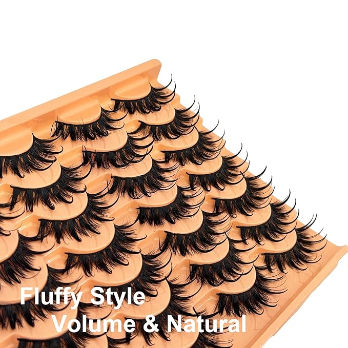 Wispy Lashes Cat Eye Yasnai False Eyelashes Volume Lashes Fake Lashes Natural Eyelashes 14 Pairs Pack