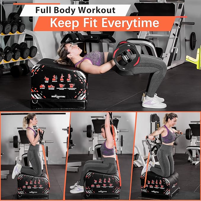 BODYRHYTHM Multi-Functional Total Body Workout Box for Hip Thrust