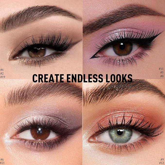 Cream Eyeshadow Stick, Grey Dusty Pink Matte Eye Shadow Pencil Waterproof & High Pigmented Crease-Proof Neutral Eyeliner Blendable Rose Eyeshadow Crayon Daily Makeup for Women
