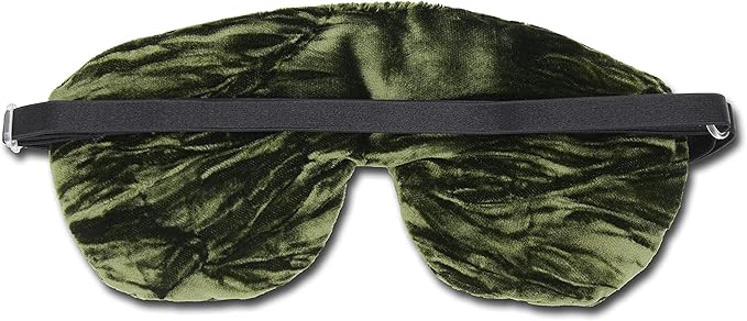 Candi Andi Handmade Opulence Yoga Eye Pillow - Weighted Flaxseed Fill, Lavender Aromatherapy, Satin & Velvet, Adjustable Strap - Ideal for Meditation & Restful Sleep - Spring Green - TEMFL-SG