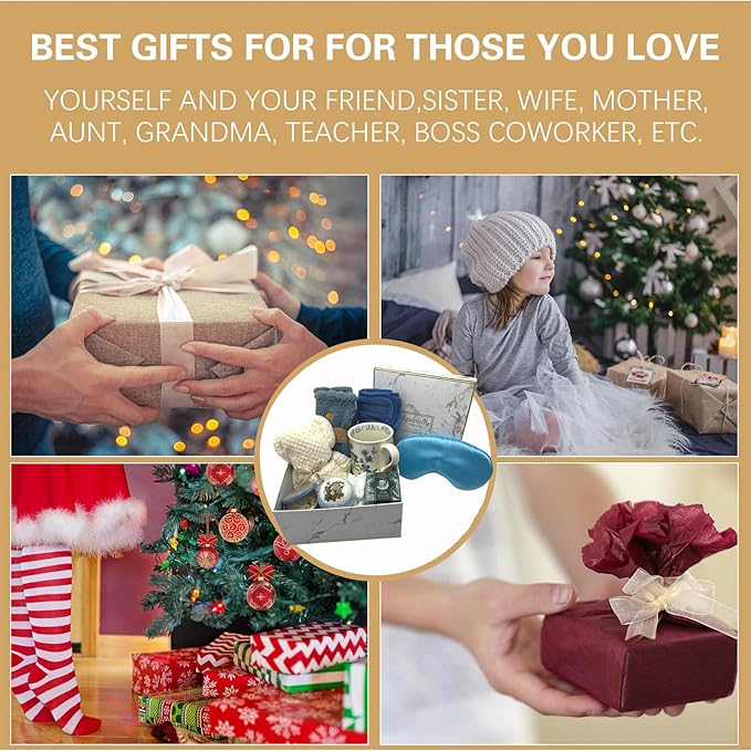 BEECO GIF2U Spa Gift Baskets for Women,Luxury Self Care Gifts for Mom,Get Well Soon Gifts for Friend,Thank You Relaxing Box Gifts for Women 20th,30th,40th,50th,60th 70th 75th Birthday,Anniversary