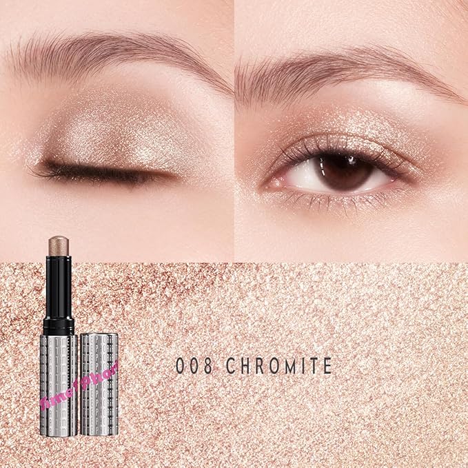 Illumina Jelly Eyeshadow Stick, 008 Chromite-Pearl Champagne, High-Impact Sparkle Finish, Cream Texture with Cooling Feel, Long-Lasting Crease-Proof Smudge-Proof Eye Shine, Easy Application