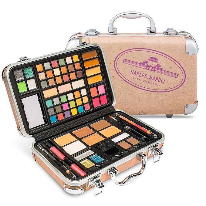 Vokai Makeup Kit Gift Set - 41 Eye Shadows, 7 Body Glitters, 1 Lip Liner Pencil, 1 Lipsticks, 4 Blushs, Eye liner pencil, 5 Concealers, 2 Lip Gloss, 5 Bronzers, Mirror