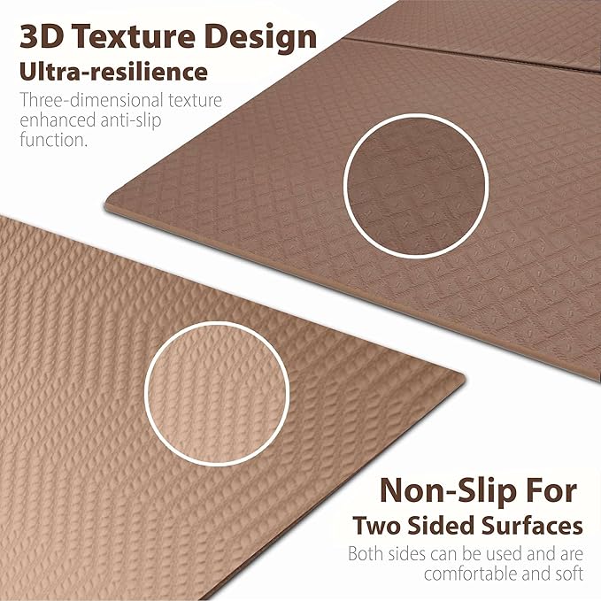 Foldable Yoga Exercise Mat – Lightweight, Anti-Slip, and Easy to Store for Yoga, Pilates, Home Workouts, and Floor Exercises