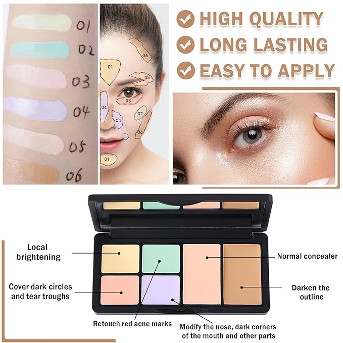 Cream Color Correcting Concealer Makeup Palette Cream Foundation