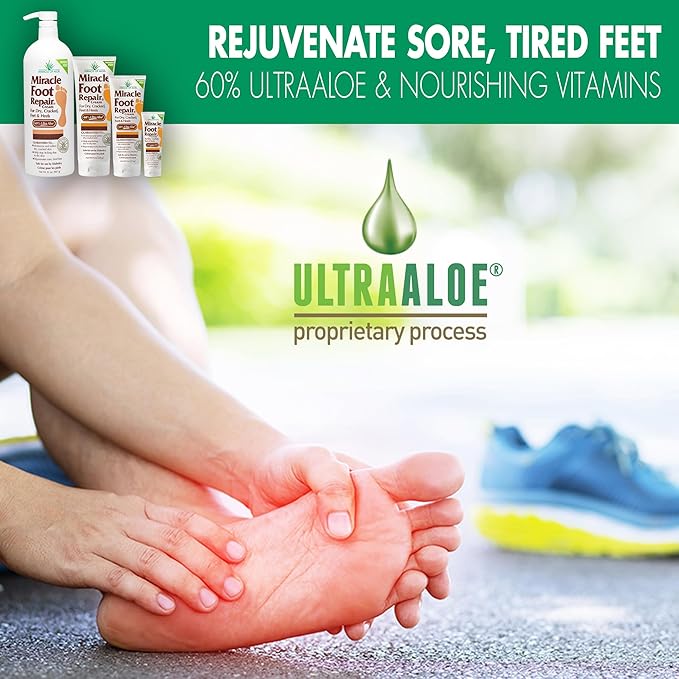 Aloe Vera Lotion & Foot Cream Combo – Aloe All Over 1 oz + Foot Repair 4 oz – Soothing Aloe Lotion for Dry Skin, Hands, Heels & Body – Diabetic-Safe Foot Cream for Cracked Feet