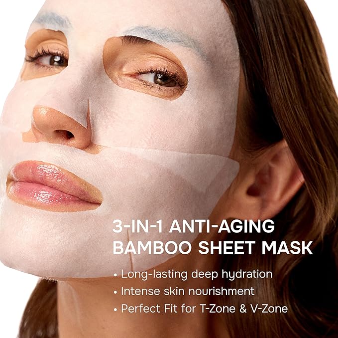 SimplyVital Collagen Cream & Collagen Face Mask Bundle – Anti-Aging Moisturizer for Face, Neck & Décolleté - Bamboo Sheet Mask for Hydration & Skin Care - Retinol, Collagen & Hyaluronic Acid