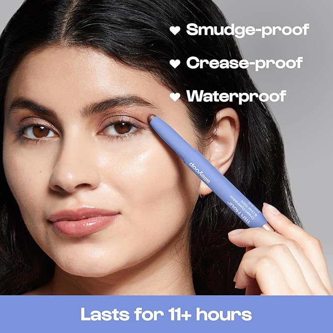 ALLEYOOP 11th Hour Waterproof Cream Eyeshadow Stick – Long-Lasting Eye Shadow Pencil & Eyeliner, Cream to Powder Stick & Highlighter – Smudge-Proof Eyeshadow Shimmer, Brown Shimmer
