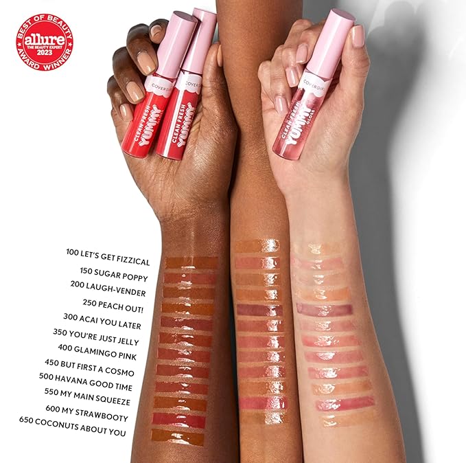 COVERGIRL Clean Fresh Yummy Lip Gloss, Sheer, Natural Scents, Vegan Formula - Coconuts About You (Pack of 2)