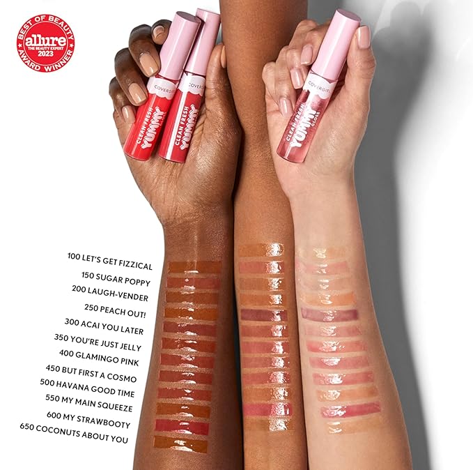 COVERGIRL Clean Fresh Yummy Lip Gloss, Sheer, Natural Scents, Vegan Formula - But First a Cosmo