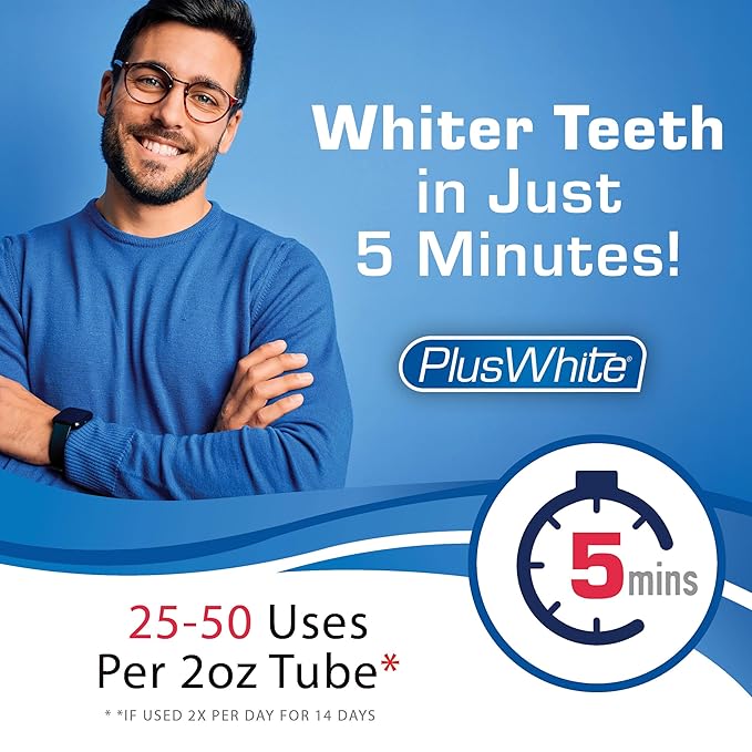 Plus White Speed Whitening Gel - Works in 5 Minutes - Professional Teeth Whitening w/Dentist Approved Ingredient (Pack of 3)