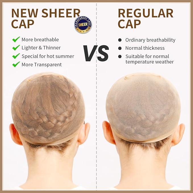 Teenitor HD Wig Cap, 20pcs Wig Cap Ultra Thin Wig Caps for Women, Wig Caps for Women HD Wig Caps, Wig Caps for Women Lace Front, Stocking Caps Wig Cap HD Caps for Wig Nude