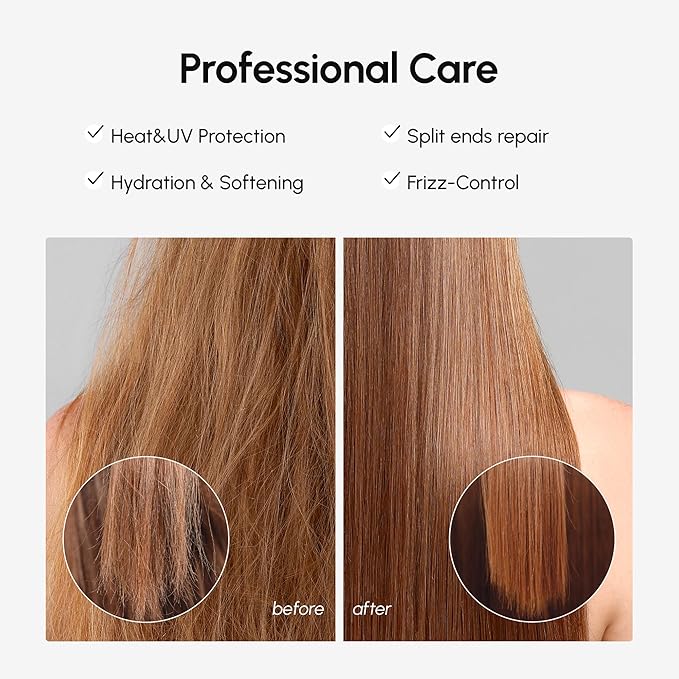 MAREE Hair Oil for Frizzy and Damaged Hair with Vitamins A, E, B5, 2 PACK - Anti Frizz Control Sérum for Curly Women & Men - Aceite de Argán Para el Cabello - Biotin Keratin Antifrizz Products