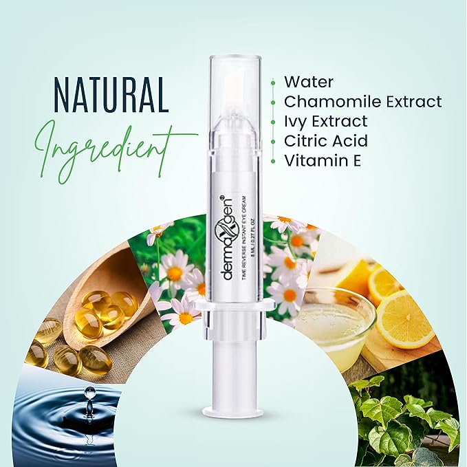 DERMAXGEN Puffy Eye Treatment Time Reverse Instant Anti-aging Eye Cream New Advanced Formula - Visibly Reduce Under-eye Bags, Wrinkles, Dark Circles, Fine Lines & Crow's Feet Instantly - 8ml