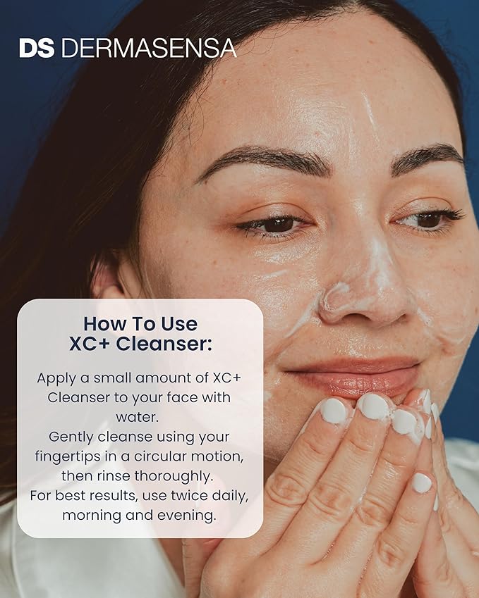 DS Dermasensa XC+ Xylitol Cleanser – Hydrating Face Wash with Amino Acids & APG, Gentle pH-Balanced Foaming Formula, Removes Oil & Impurities, Strengthens Skin Barrier, 100ml/3.38 fl.oz