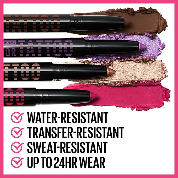 Maybelline Color Tattoo Longwear Multi-Use Eye Shadow Stix, Eye Makeup, I am Fierce (Deep Green Shimmer)