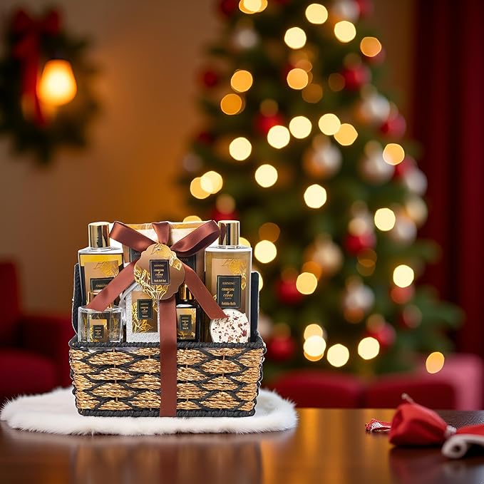 Spa Set for Women & Mens Gift, Relaxing Gifts for Men, Father's Day Gifts for Men Dad with 14PCS Charcoal & Cedar Scents Spa, Includes Bubble Bath, Shower Gel, Body Butter, Spa Kit for Mans Gift Set