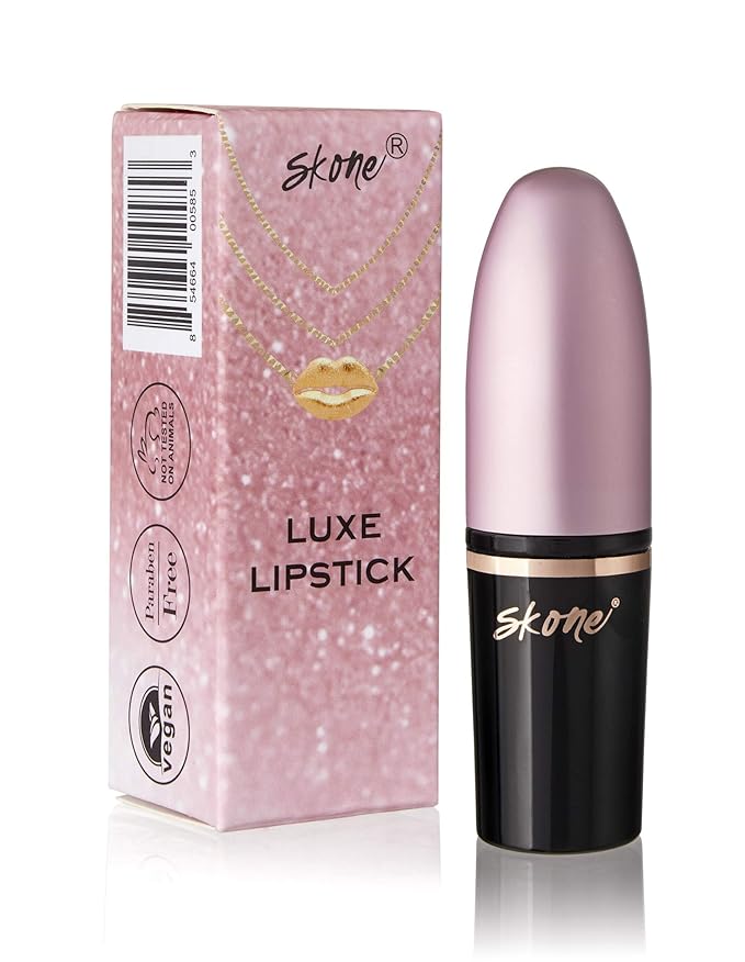 Skone Cosmestics | Charm Collection | Luxe hydrating Lip Stick | Vegan Formula | Infused with Vitamin E | Long Lasting Lightweight Lip Balm | Color Fitz - Fuschia
