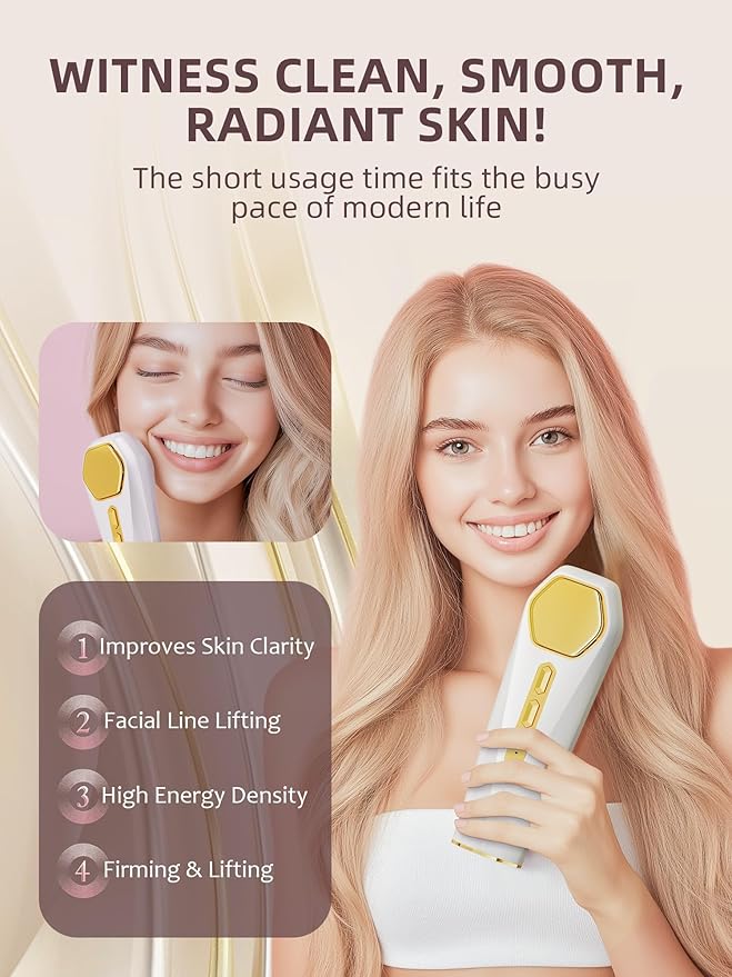 INTEO Multifunctional Facial Massager, Real Glass Glow Device for Face and Neck, Portable Face Massager Tool for Skin Care Pore Care, Enhanced Skin Radiance Effective Against Dullness