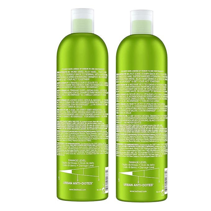 Bed Head by TIGI Urban Antidotes Re-Energize Daily Shampoo and Conditioner 25.36 fl oz 2 count (Pack of 2)