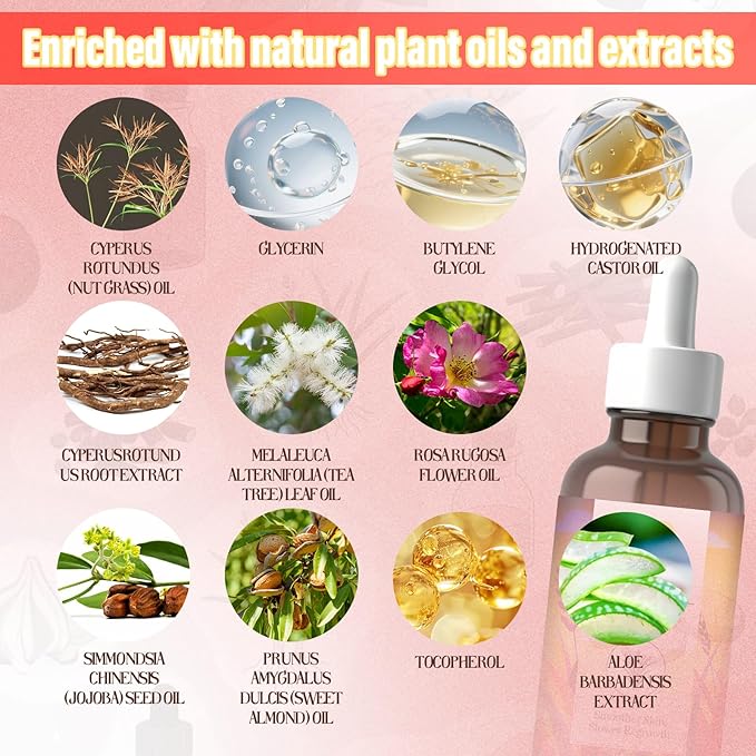 60ML-Cyperus Rotundus Oil for Hair Removal, Natural Cyperus Rotundus Oil, Reduces Body Hair Growth, Pure & Organic, Ideal for All Skin Types
