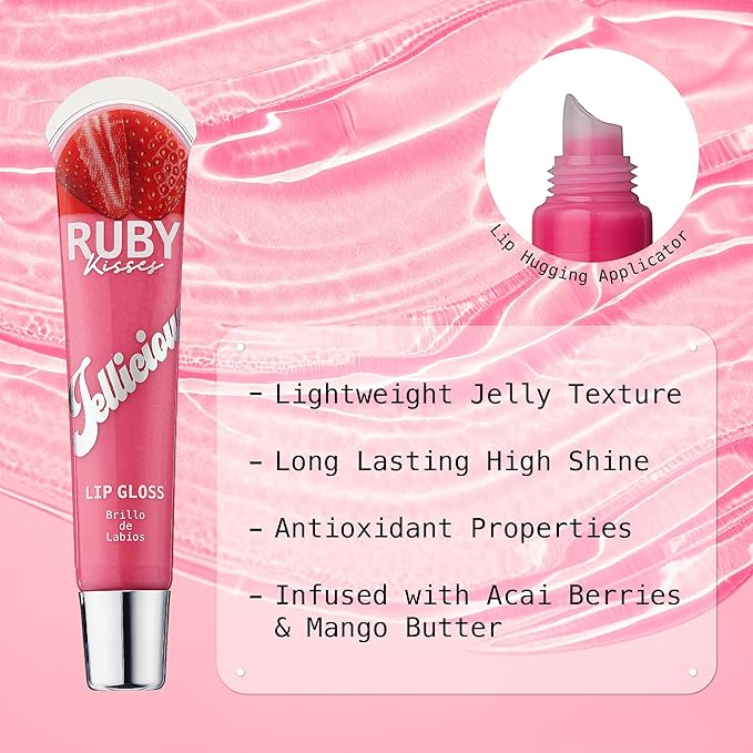 Ruby Kisses Jellicious Mouth Watering Lip Gloss (JLG07&JLG10&JLG13) Long Lasting Shine