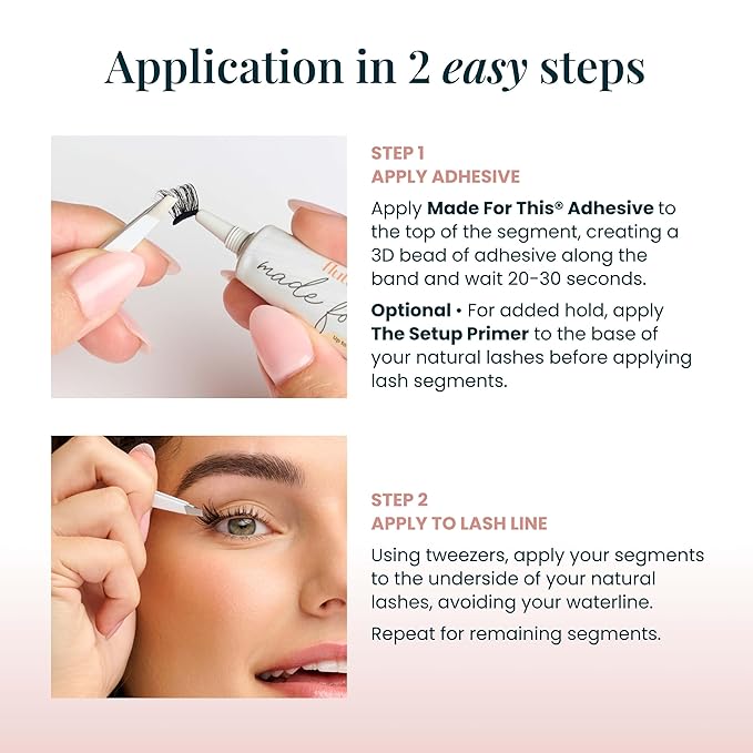 FlutterHabit The Wink Lashes, DIY Lash Extensions [Up to 10 Day Wear], Mid-Length & Wispy Doll Eyed Cluster Lashes, Salon Quality Eyelashes Extensions, Natural Lashes, No Lash Glue Included