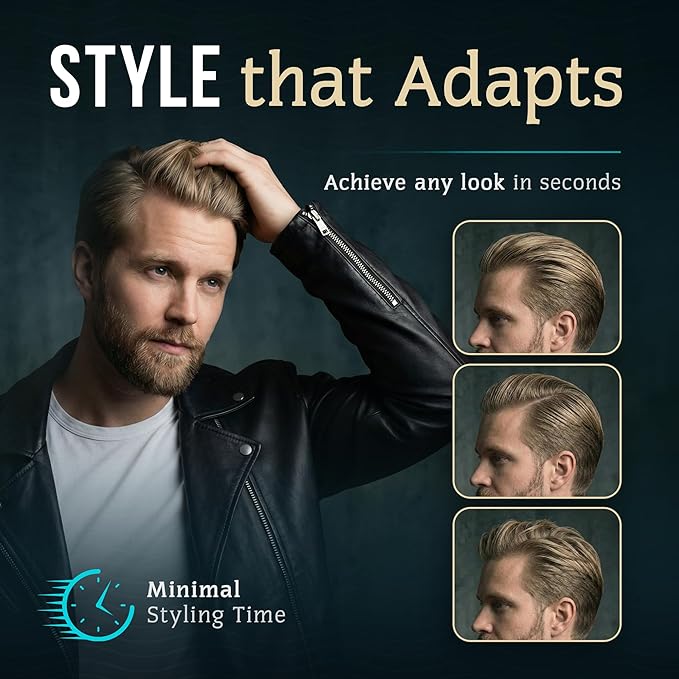 Smooth Viking Hydrating Fiber Cream for Men - Hair Gel with Flexible Styling, 2oz - Improves Hair Health, Natural Scent, Minimal Shine, Dairy-Free - Hair Fiber for Damaged & Thinning Hair