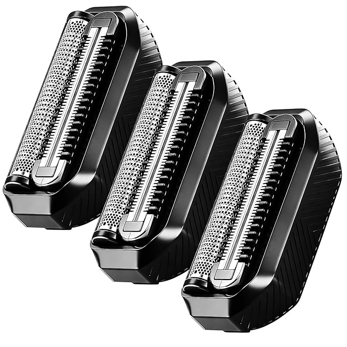 Shaver Replacement Blade compatible with MANSCAPED The Handyman Compact Face Shaver Razor Replacement Head (Black(3PCS))