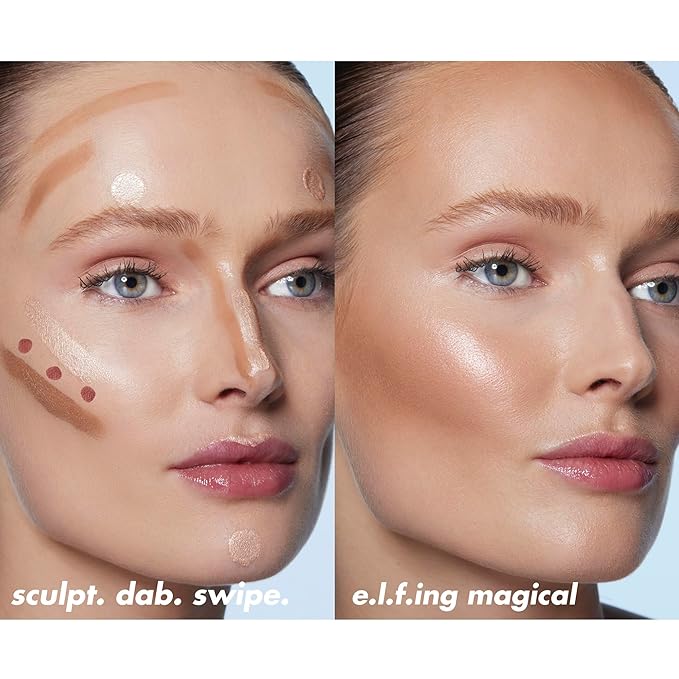 e.l.f. Halo Glow Highlight Beauty Wand, Liquid Highlighter Wand For Luminous, Glowing Skin, Buildable Formula, Vegan & Cruelty-free, IRL Angel