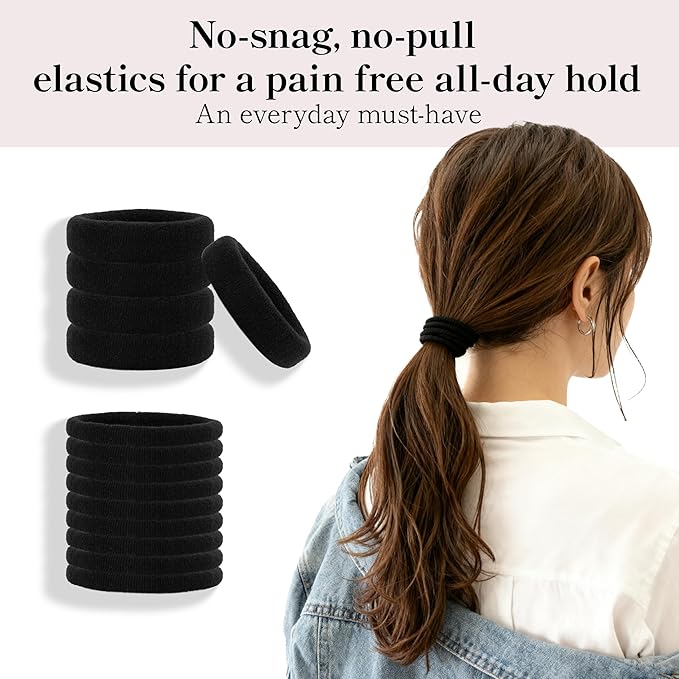 Hair Ties Set Seamless No Crease Secure Hold Damage Free Stretchy Hair Accessories for Women Girls Daily Styling Workouts Parties 154 Count Thick Thin Assorted Durable Elastic