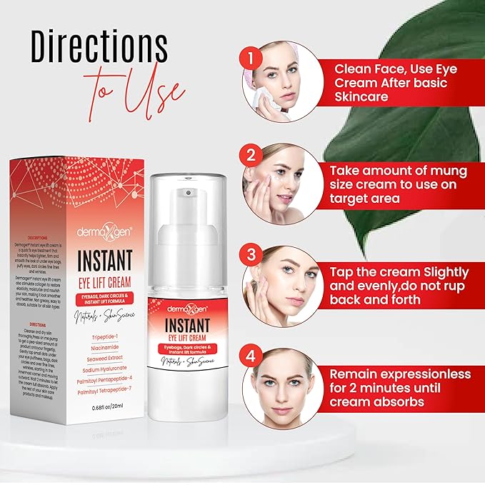 Rapid Reduction Eye Cream - Anti Aging Cream Treatment for Dark Circles - Instant Under Eye Moisturizer - Advanced Peptide Skin Tightening Formula - Instantly Removes Puffiness Wrinkles 20ml