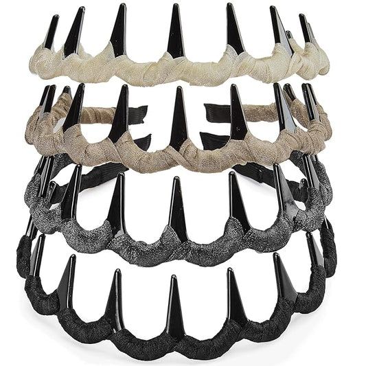 STHUAHE4PC Multicolor Protection Resin Teeth Comb Hair Hoop Hairband Headband Hair Accessories for female by Beauty hair (Coffee, khaki, brown, black)