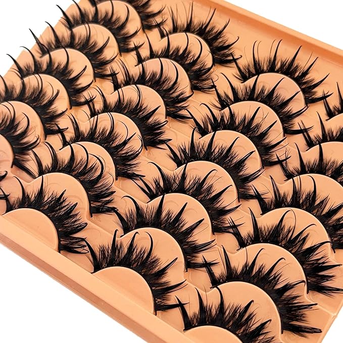 Wispy Lashes Cat Eye Yasnai False Eyelashes Volume Lashes Fake Lashes Natural Eyelashes 14 Pairs Pack