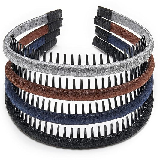 STHUAHE4PC Multicolor Protection Resin Teeth Comb Hair Hoop Hairband Headband Hair Accessories by Beauty hair (Multi-colored-No.13)