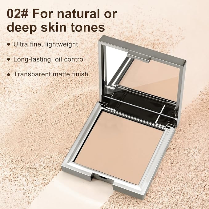 Boobeen Matte Face Finishing Powder, Smooth Setting Pressed