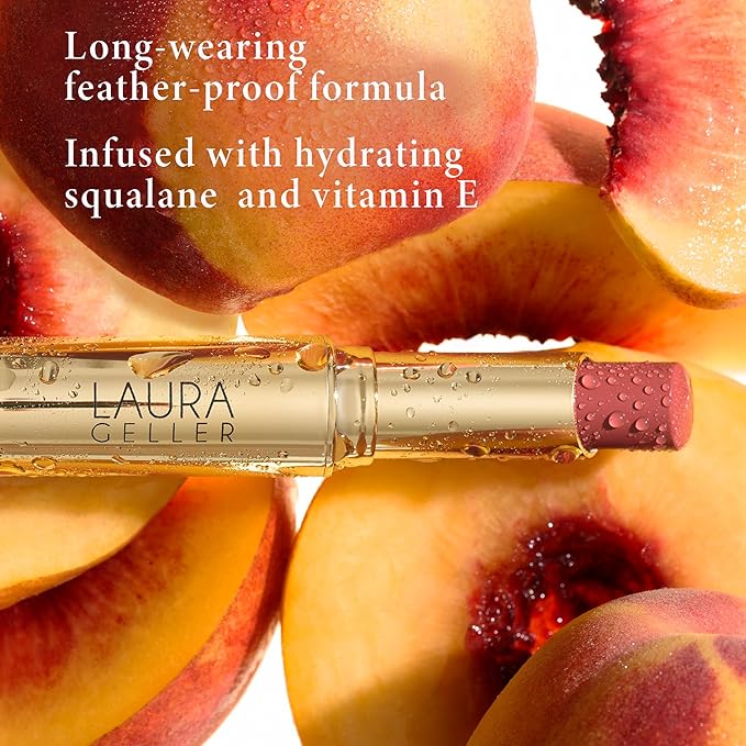 LAURA GELLER NEW YORK Jelly Balm Moisturizing Tinted Lip Balm - Just Peachy - Hydrating Vitamin E - Semi-Shine Finish