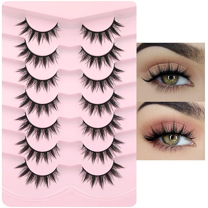 Manga Lashes False Eyelashes Doll Dramatic Eyelashes Anime Cosplay Japanese Style Lashes Spiky Long Thick Mink Eye Lash Strips by EYDEVRO