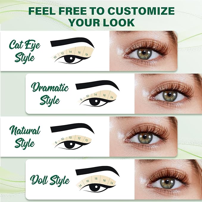 KEYYOU Brown Lash Clusters 144pcs Eyelash Clusters 8-18MIX D Curl Cluster Lashes Soft Wispy Lashes Clusters Natural Look Brown DIY Lash Extension At Home(Brown04-D-8-18MIX)