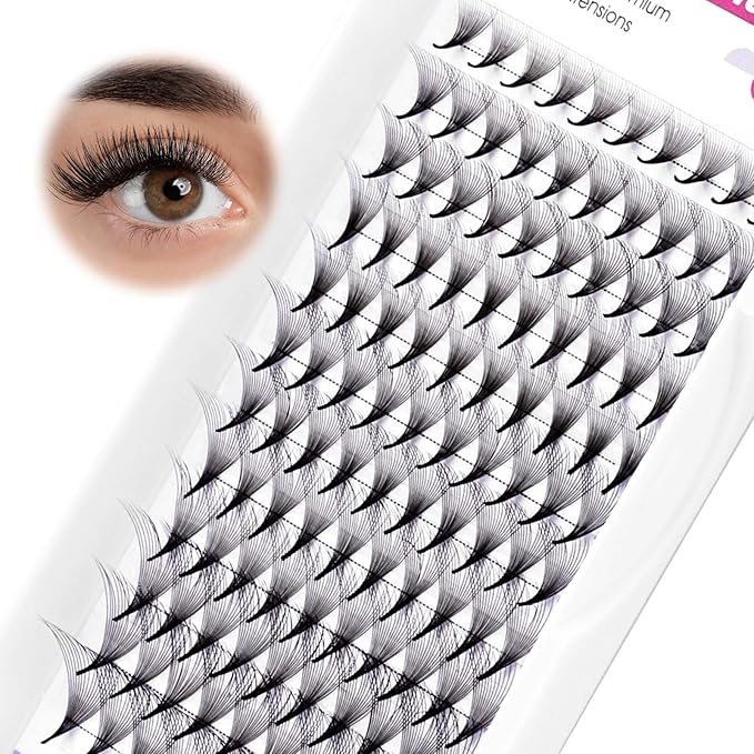 FADLASH Premade Lash Fans C Curl Premade Fans Eyelash Extensions 16D 0.07 Volume Lash Fans Premade Handmade Premade Lash Extensions Fans (16D-0.07C-8-14mm)