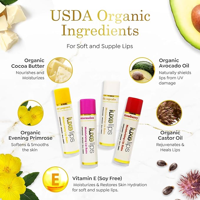 Luxe Beauty No-Beeswax & Petroleum Organic Lipstick