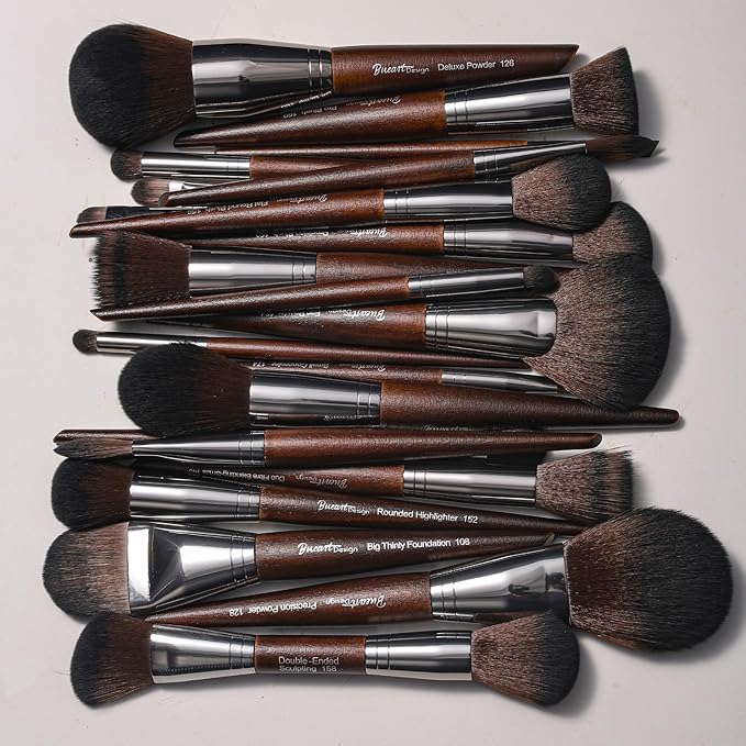 Bueart Design 38Pcs Professional Makeup Brushes Set With Extra Large Holder,Premium Soft Synthetic Brush For Foundation Blush Powder Contour Concealer Blending Bronzer Eyeshadow